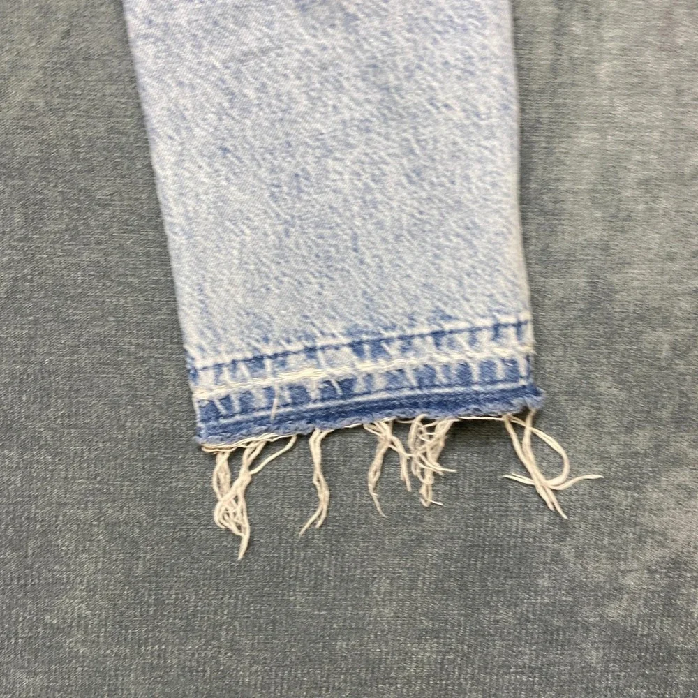 Aeropostale Jeans Womens 6R 30x27 Distressed Frayed Hem Super High Rise Straight